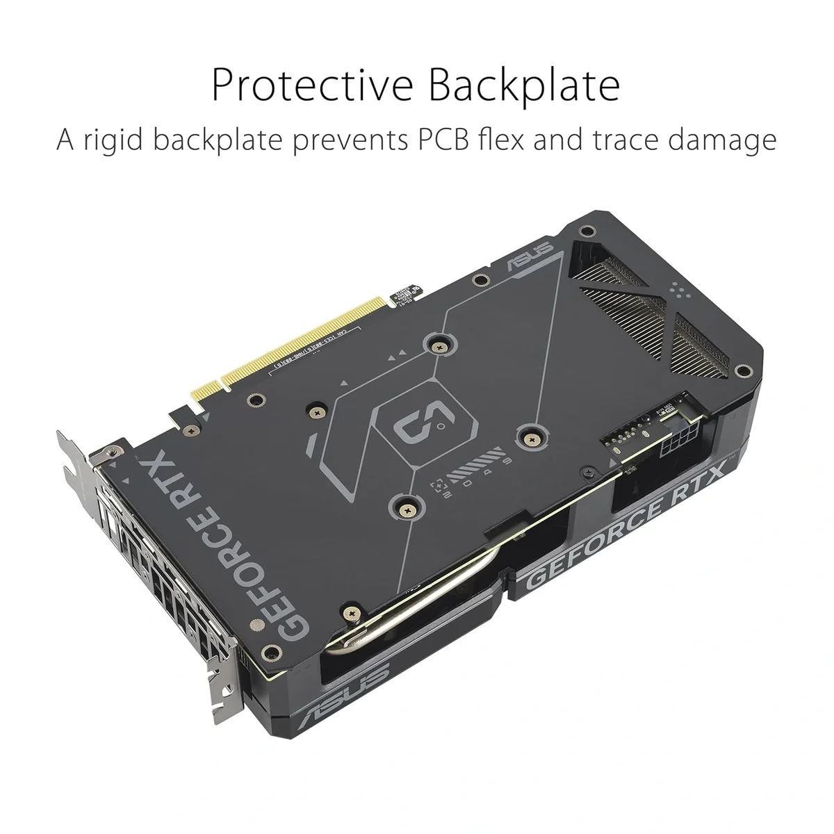 ASUS Dual GeForce RTX™ 4060 Ti EVO OC Edition 8GB GDDR6 (PCIe 4.0, 8GB GDDR6, DLSS 3, HDMI 2.1a, DisplayPort 1.4a, Axial-tech fan design, 0dB technology, Protective Backplate, Auto-Extreme Technology) image 6