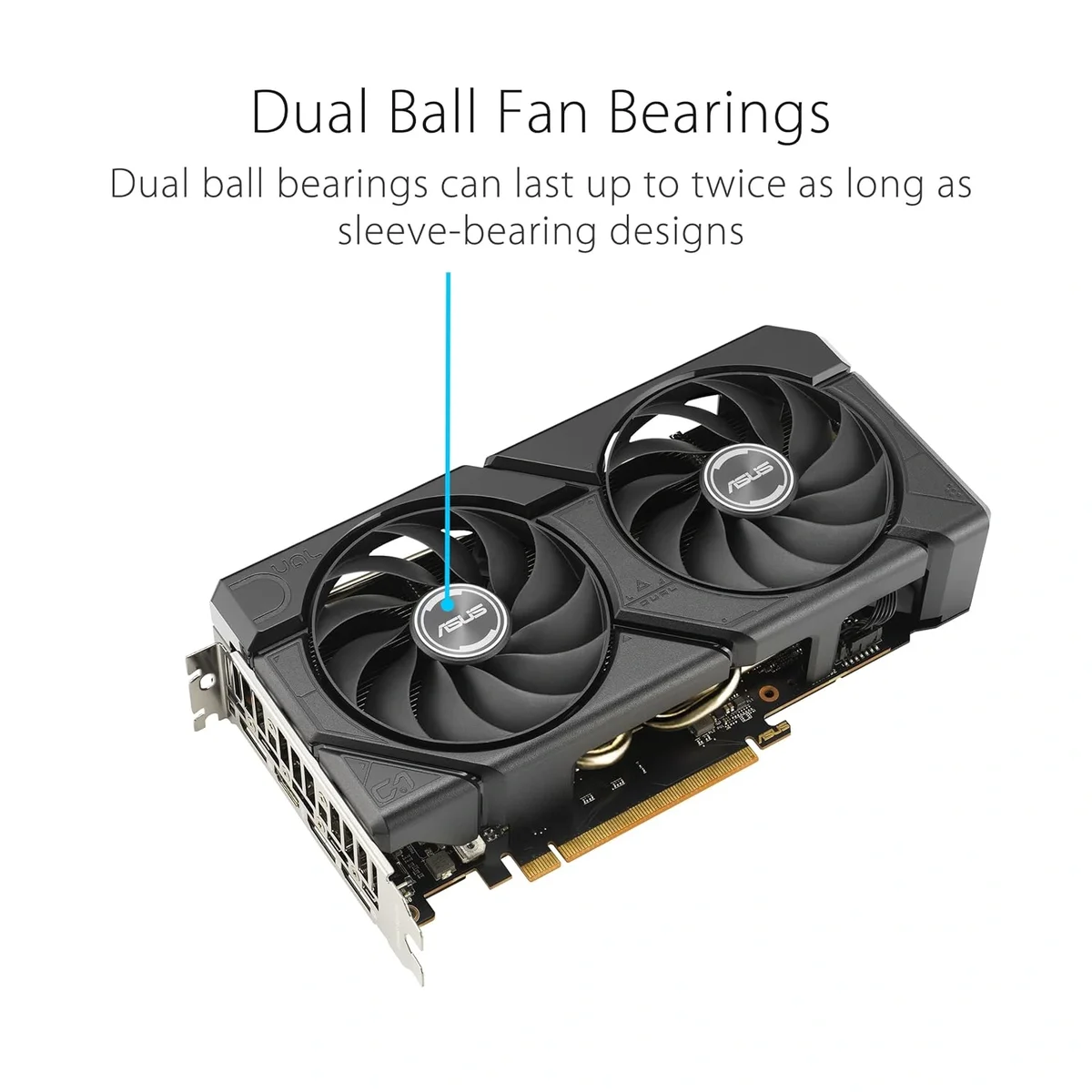 ASUS Dual Radeon RX 7600 EVO OC Edition 8GB GDDR6 Gaming Graphics Card (AMD Radeon RX7600, PCIe 4.0, 1x HDMI 2.1, 3X DisplayPort 1.4a, DUAL-RX7600-O8G-EVO) image 3