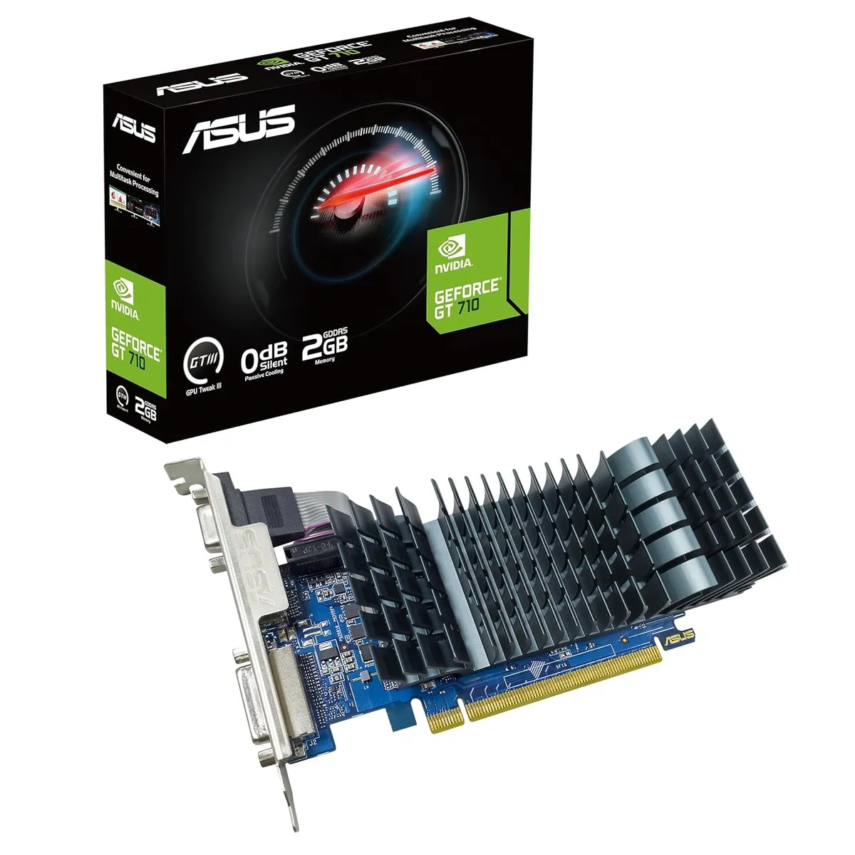 Asus GT710-SL-2GD5-BRK-EVO Graphic Card, DDR5 PCI Express, 2GB