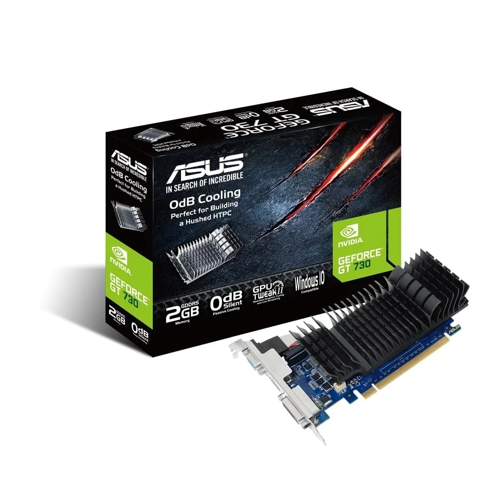 ASUS GT730-SL-2GD5-BRK GeForce GT 730 2GB GDDR5 Low Profile Graphics Card