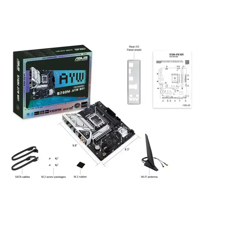 ASUS Prime B760M-K, Intel® B760 LGA 1700, Ready for 14th, 13th and 12th Gen Intel® processors, mATX motherboard with PCIe 4.0, two PCIe 4.0 M.2 slots, DDR5, Realtek 2.5Gb Ethernet, VGA, HDMI™, SATA 6 Gbps, front USB 3.2 Gen 1, Aura Sync, 3 Year Warranty image 5