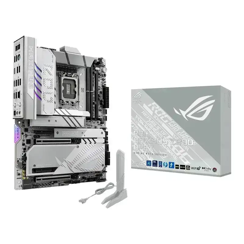 ASUS ROG MAXIMUS Z890 APEX Intel® Z890 LGA 1851 ATX motherboard, Ready for Intel® Core™ Ultra Processors(Series 2), Advanced AI PC-ready, 22+2+1+2 stages, DDR5, WiFi 7, 5G LAN, 3x PCIe® 5.0 M.2, Thunderbolt™ 4, USB Type-C®, AI OC, Cooling & Networking, 3 Year Warranty image 2