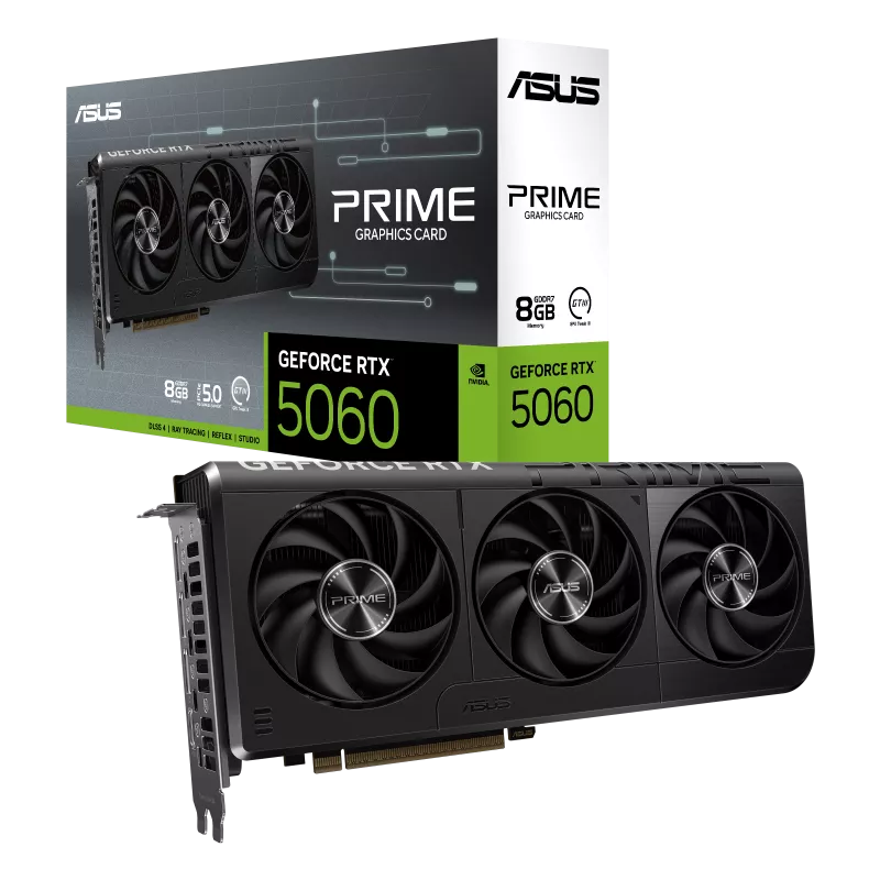 ASUS The SFF-Ready Prime GeForce RTX™ 5060 8GB GDDR7 OC Edition Graphics Card (PCIe® 5.0, 8GB GDDR7, HDMI®/DP 2.1, 2.5-Slot, Axial-tech Fans, Dual BIOS) image 12