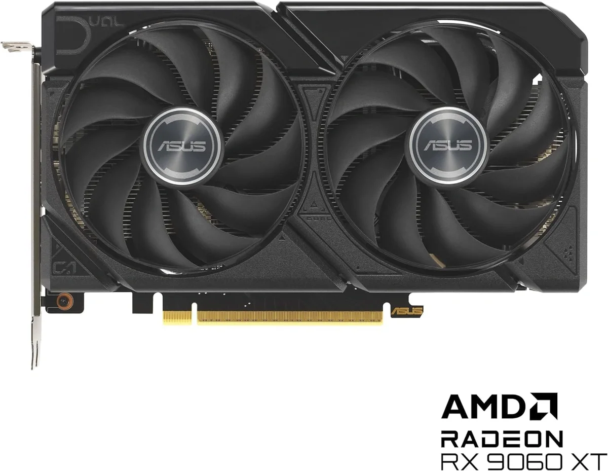 ASUS Dual Radeon™ RX 9060 XT 16GB GDDR6, AMD Radeon™ RX 9060 XT,Digital Max Resolution 7680 x 4320, Yes x 1 (Native HDMI 2.1b), Yes x 2 (Native DisplayPort 2.1a), HDCP Support Yes (2.3) image 2