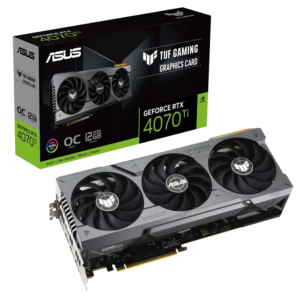 ASUS TUF Gaming NVIDIA GeForce RTX™ 4070 Ti OC Edition Gaming Graphics Card (PCIe 4.0, 12GB GDDR6X, HDMI 2.1a, DisplayPort 1.4a)