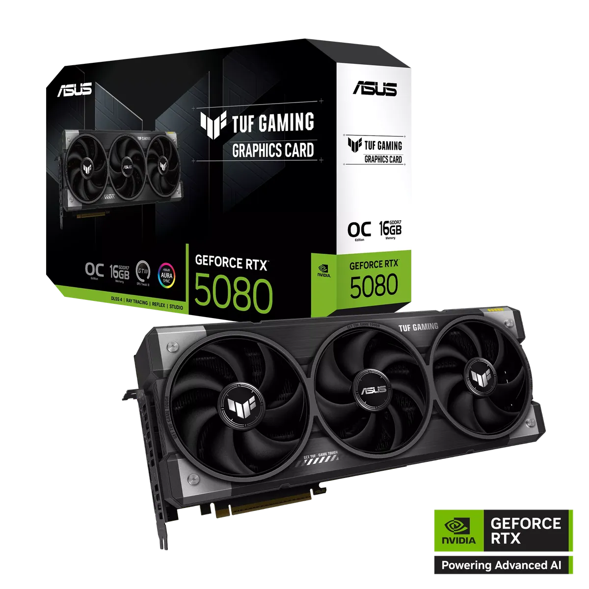 ASUS TUF Gaming GeForce RTX ™ 5080 16GB GDDR7 OC Edition Gaming Graphics Card (PCIe® 5.0, HDMI®/DP 2.1, 3.6-Slot, Military-Grade Components, Protective PCB Coating, axial-tech Fans, Vapor Chamber) image 14