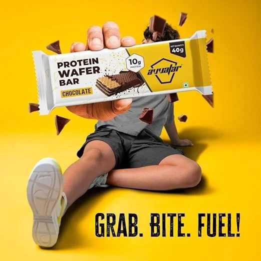 Avvatar PROTEIN WAFER BAR | 10g Protein | Pack of 40g | Chocolate Flavour | 2g Fiber | No Added Sugar | No Preservatives image 2