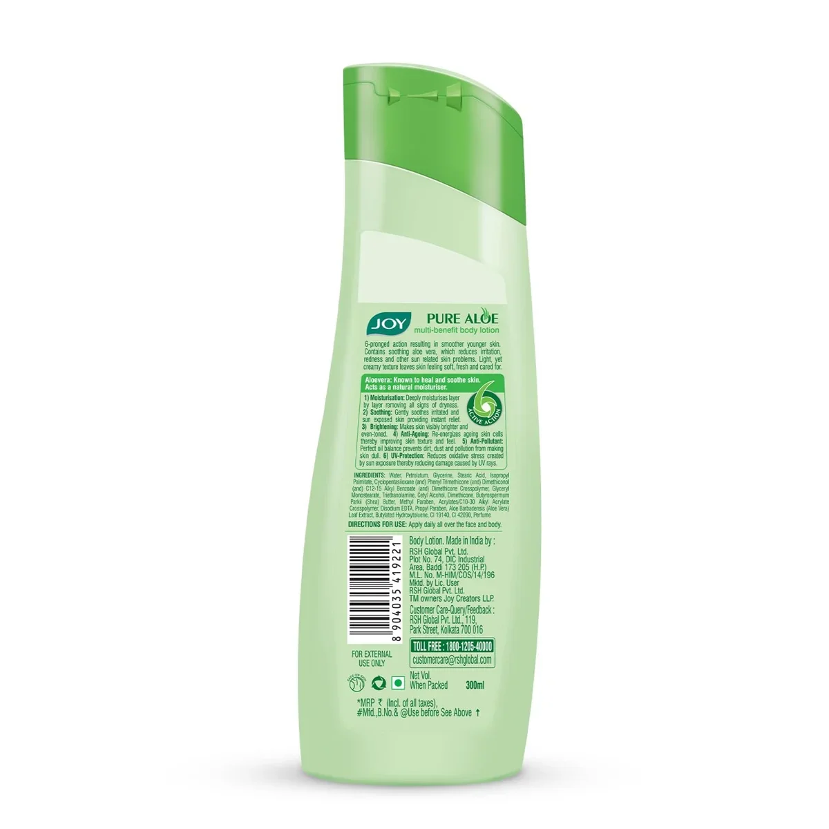 Joy Pure Aloe Light Moisturising Body Lotion, 100ml image 2