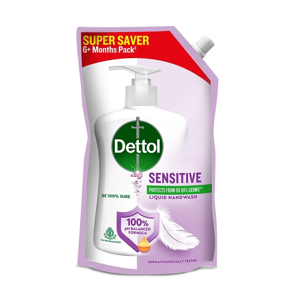 Dettol Liquid Hand wash Refill, Sensitive, 675ml 
