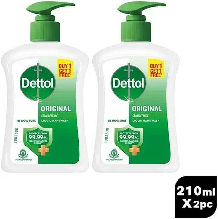 Dettol Original Germ Defence Handwash 210 ml (Pack of 2) – Trusted Germ Protection