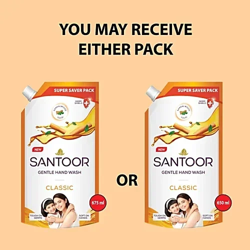 Santoor Classic Gentle Hand Wash Sandalwood & Tulsi,  650 ml, Soft & Nourishing Cleanser image 6