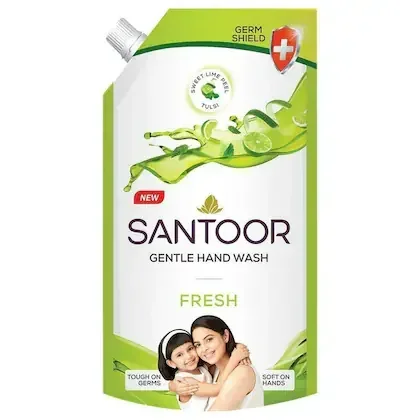 Santoor Fresh Gentle Hand Wash 650ml – Soft, Refreshing & Hygienic Care
