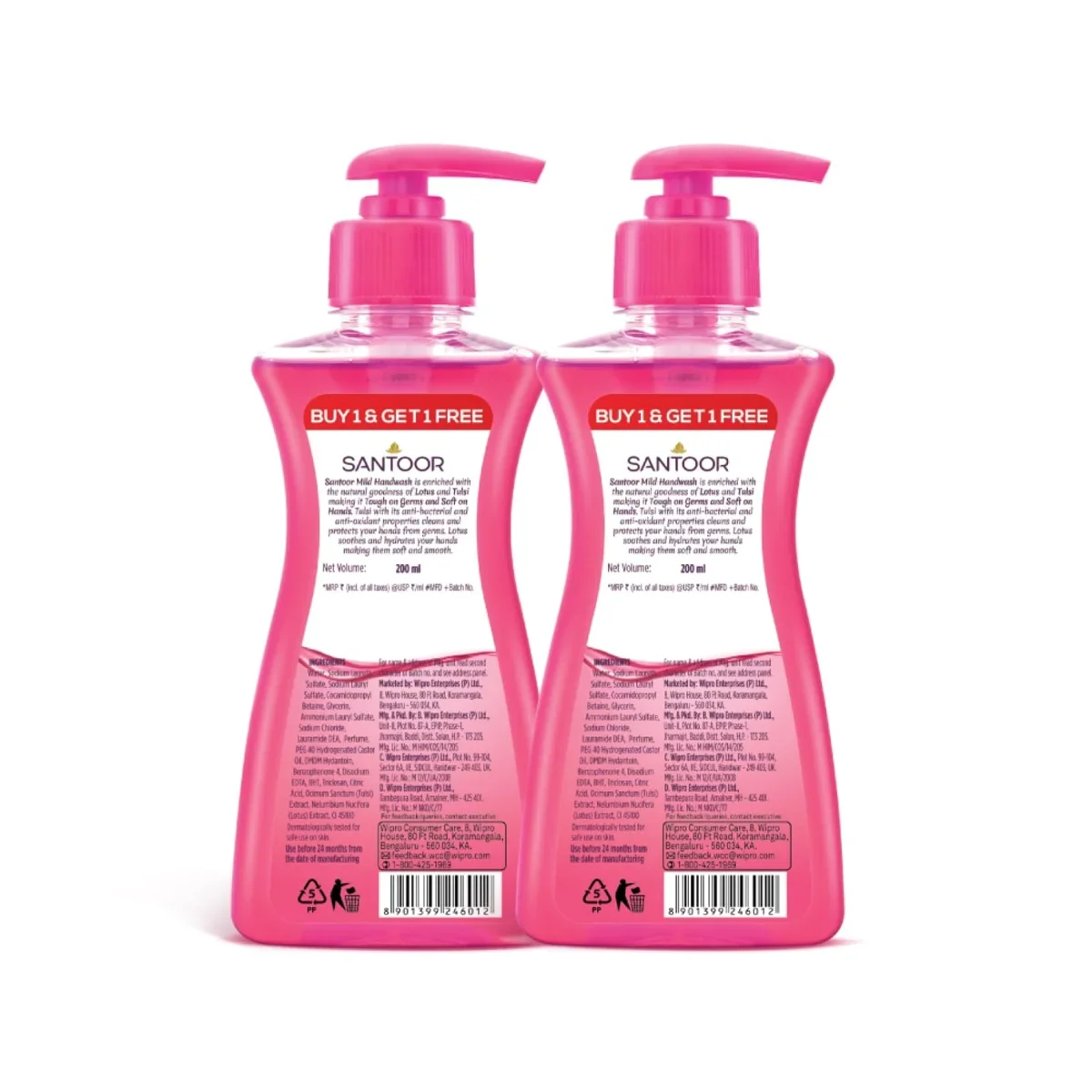 Santoor Mild Gentle Hand Wash 200ml B1G1 – Soft & Gentle Daily Hand Care image 7