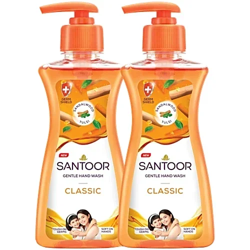 Santoor Classic Gentle Hand Wash,200 ml (Pack of 2)