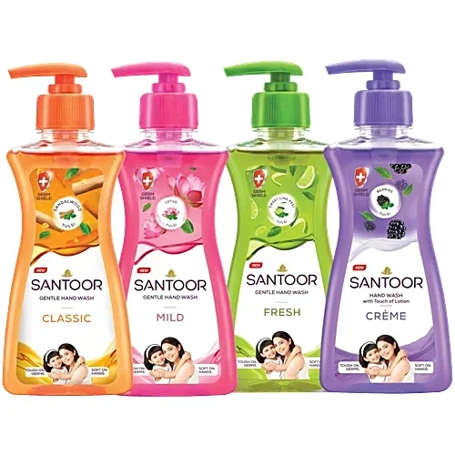 Santoor Classic Gentle Hand Wash,200 ml (Pack of 2) image 3