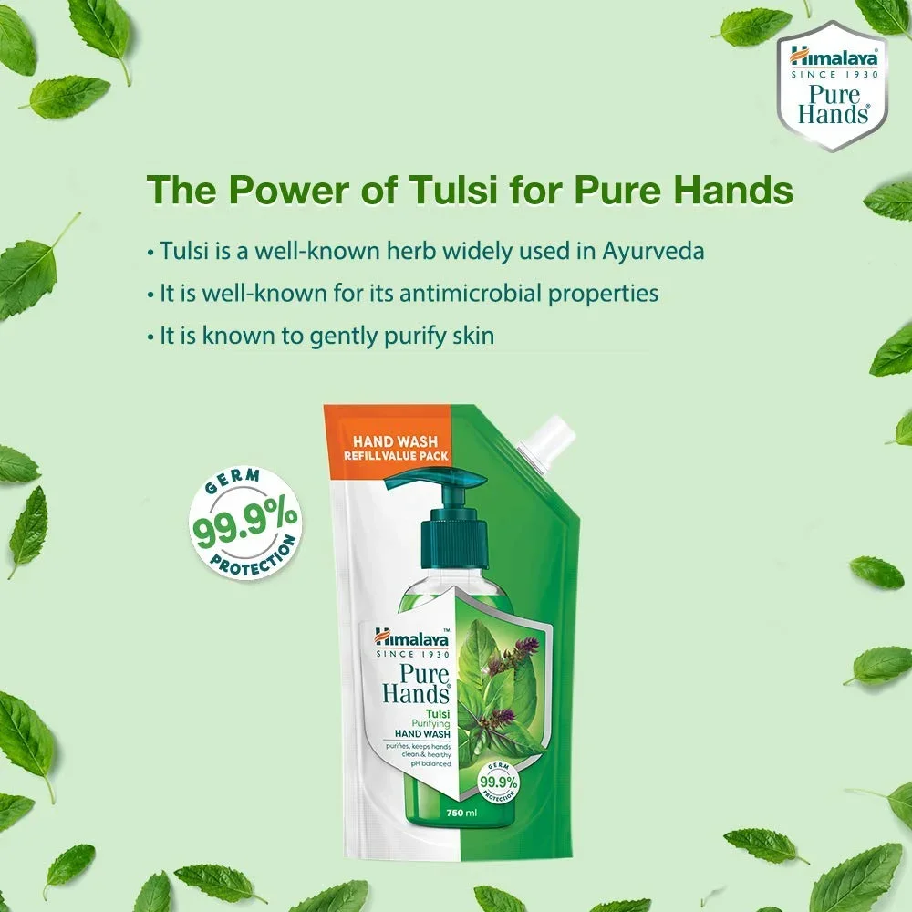 Himalaya Pure Hands Tulsi Hand Wash Refill – Purifying, 750ml image 8