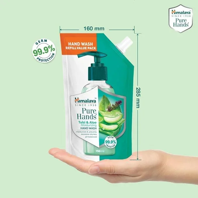 Himalaya Pure Hands, Tulsi and Aloe Hand Wash Refill, 675ml image 2
