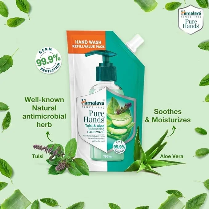 Himalaya Pure Hands, Tulsi and Aloe Hand Wash Refill, 675ml image 3