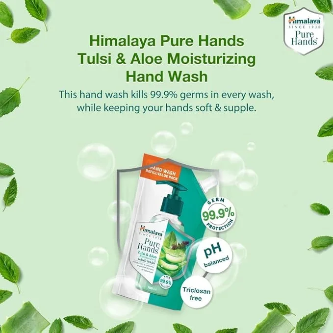Himalaya Pure Hands, Tulsi and Aloe Hand Wash Refill, 675ml image 4
