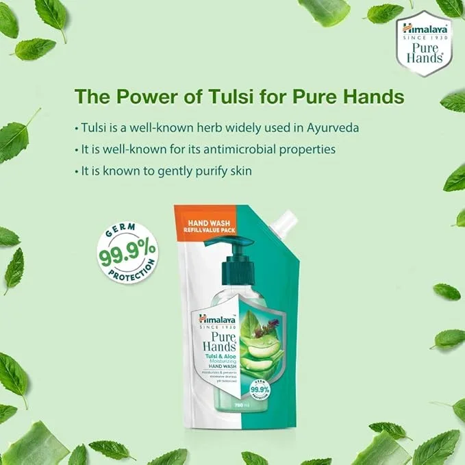 Himalaya Pure Hands, Tulsi and Aloe Hand Wash Refill, 675ml image 5
