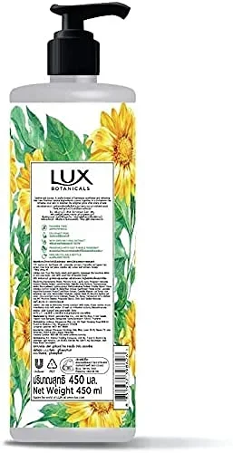 Lux Botanicals Body Wash, Sunflower & Aloe Vera, 450ml image 2