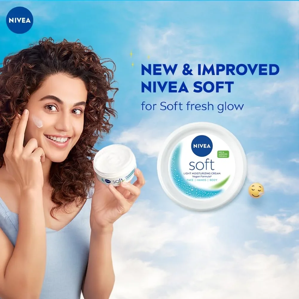 NIVEA Soft Light Moisturizer Cream,Face, Body, Hands, 300 ml image 3