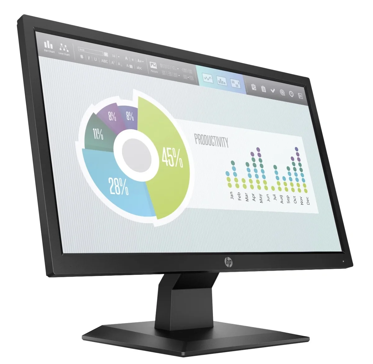 HP P204v 19.5-Inch HD+ Monitor, 1600×900, HDMI & VGA, 1 Year Warranty image 2