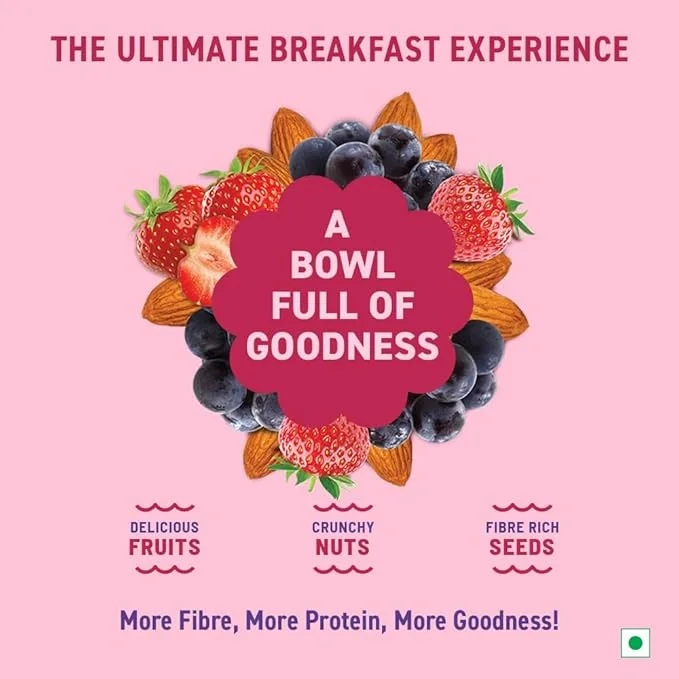  Bagrry's Crunchy Nutty Fruity Muesli with Seed & Berries 425g | 78% Fruit, Nuts, Seeds & Multigrains (Buy 1 Get 1) image 4