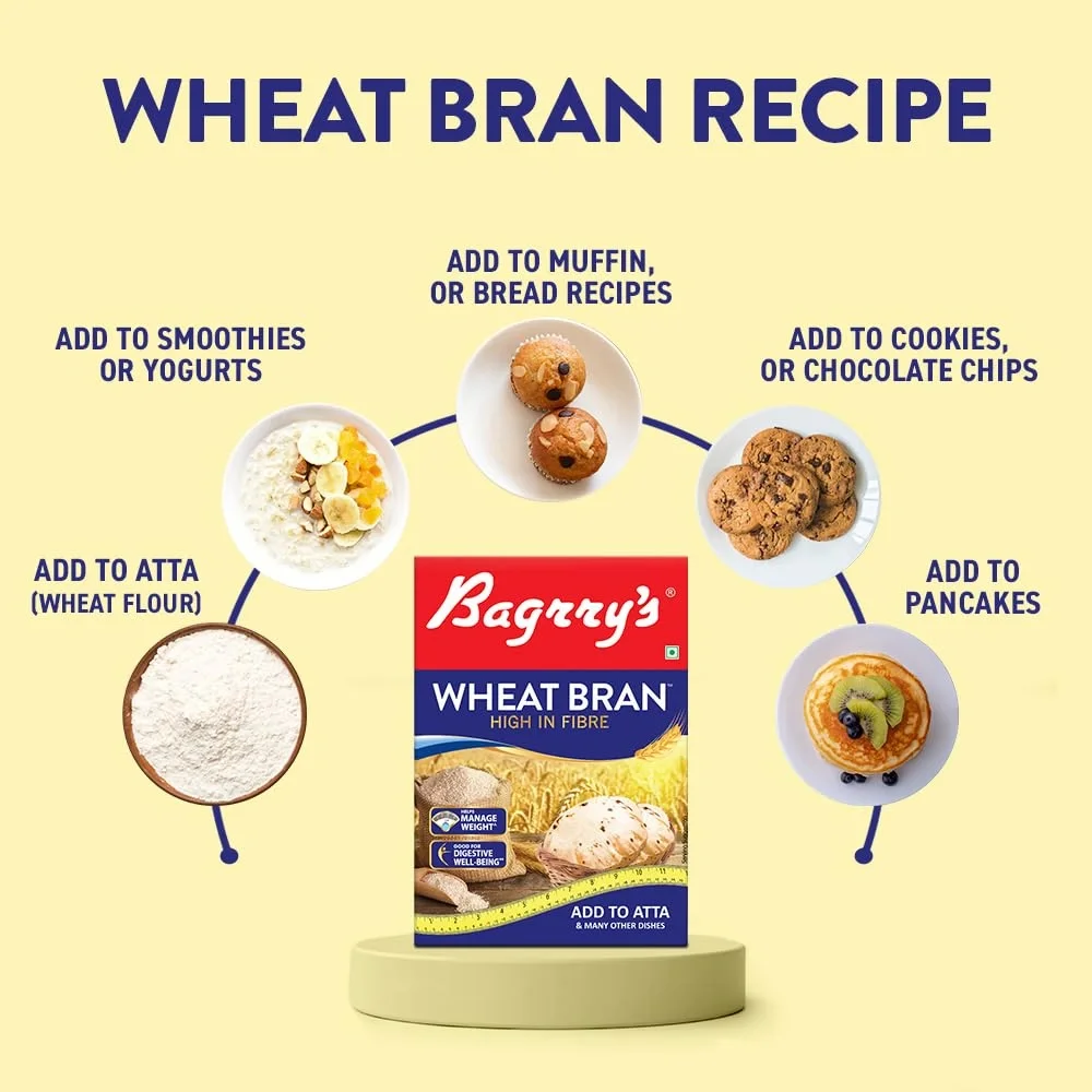 Bagrry’s Wheat Bran 500 g | High Fibre & Protein | Natural Prebiotic for Digestive Health image 3