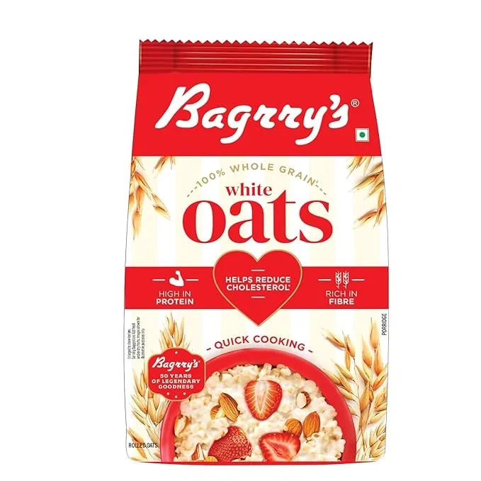  Bagrry's White Oats 1Kg | Breakfast Cereal, Instant Oats Breakfast