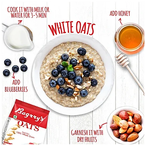  Bagrry's White Oats - High In Protein & Fibre Re, 200 g Pouch image 5