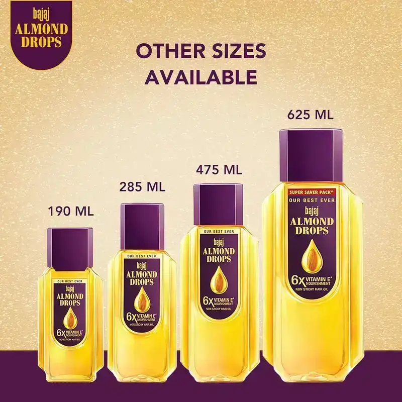 Bajaj Almond Drops Hair Oil, 190ml image 2