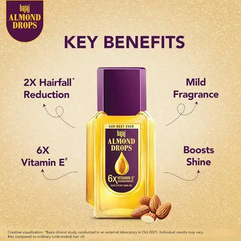 Bajaj Almond Drops Hair Oil, 285ml image 3