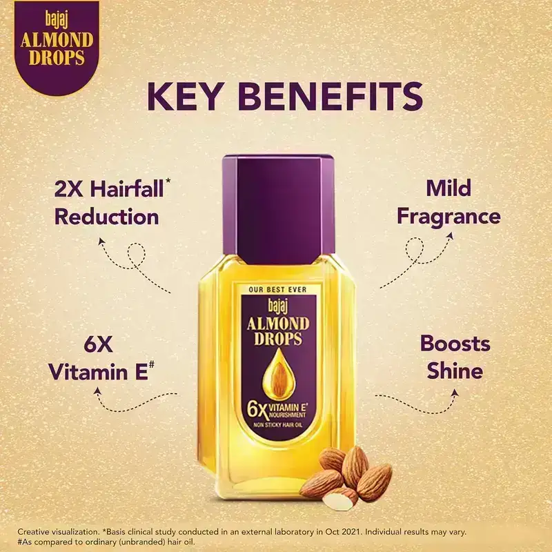 Bajaj Almond Drops Hair Oil, 95ml image 3