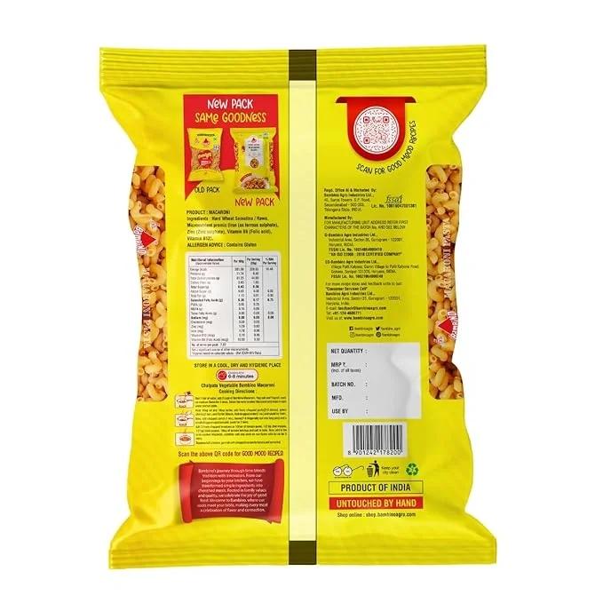  Bambino Vegetarian Pasta Macaroni Elbow, 400 grams  image 2
