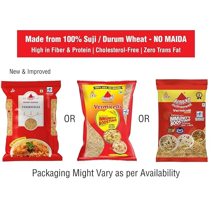 Bambino Vegetarian Vermicelli 800g Pouch | Sevai (Weight May Vary) image 4