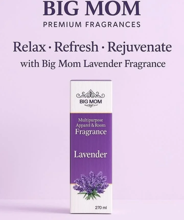 Big Mom Lavender Fabric & Room Perfume 270ml – Refresh Apparel, Cars & Bedding image 3
