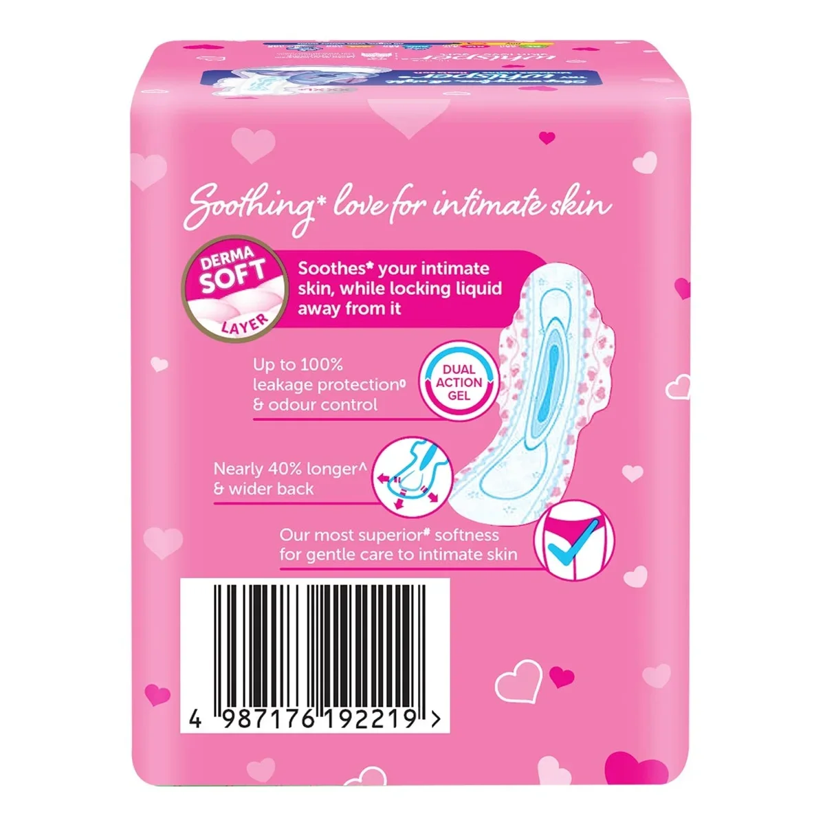 Whisper Ultra Soft Pads XL+ for Women – Pack of 15, Secure & Comfortable Fit image 2