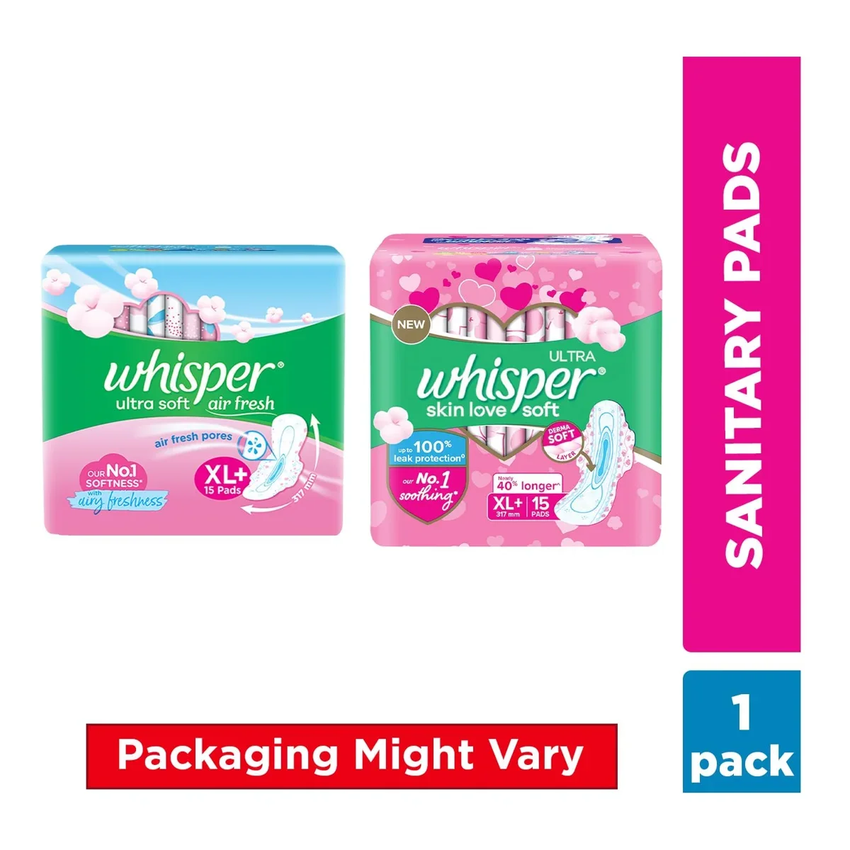 Whisper Ultra Soft Pads XL+ for Women – Pack of 15, Secure & Comfortable Fit image 8