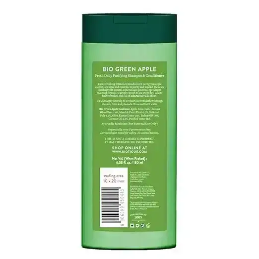 Biotique, Green Apple Shine & Gloss Shampoo & Conditioner, 180ml image 2