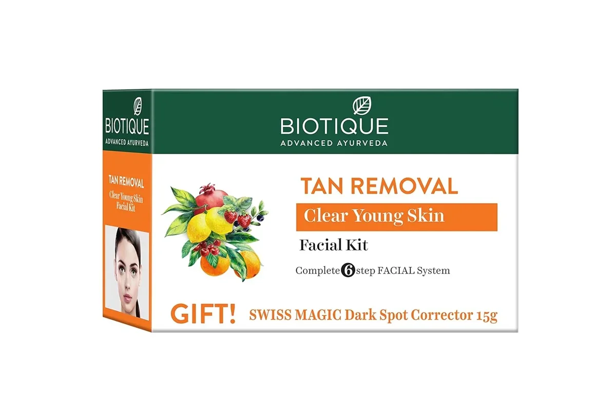 Biotique Bio Anti Tan removal, Clear Young Skin, Facial Kit, 65G image 2