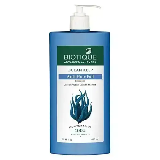 Biotique Ocean Kelp Anti Hairfall Shampoo 650ml - Ayurvedic formula for hair growth and to reduce hair fall.