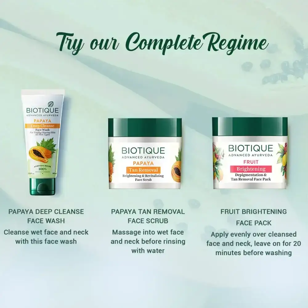 Biotique Papaya Deep Cleanse Face Wash 150ml, Smooth, Bright & Clean Skin image 9