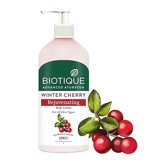 Biotique Winter Cherry Rejuvenating Body Lotion,300ml image 3