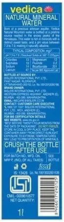  Bisleri Drinking Water vedica 1L Bottle  image 5