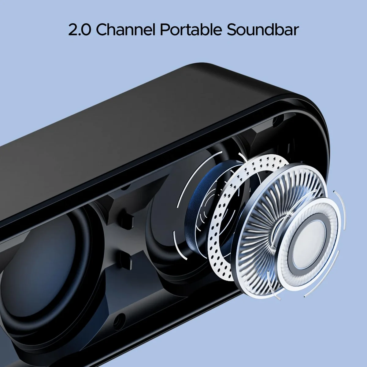 Boat Aavante Bar 490 10W Signature Sound, Dual Full-Range Drivers,7 HRS Battery, Built-in Mic,2.0 CH, TWS Feature,Multi Connect, Bluetooth Sound Bar, Soundbar Speaker (Classic Black) image 5