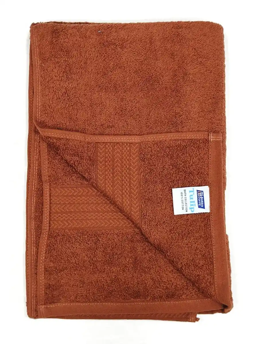 Bombay Dyeing Tulip Soft & Absorbent Cotton Bath Towel 30×60 – Rust image 2