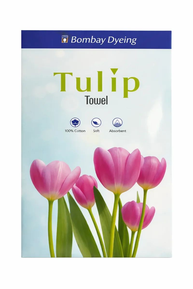 Bombay Dyeing Tulip 450 GSM Cotton Bath Towel Large (White) image 2