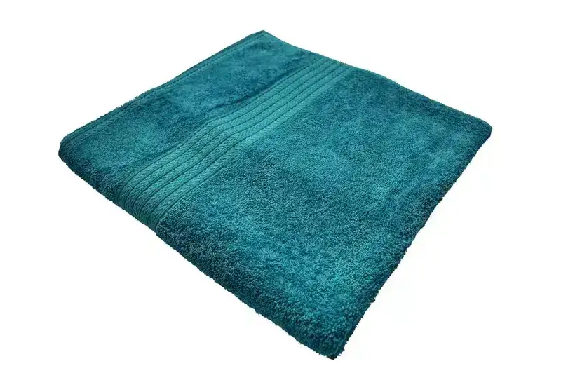 Bombay Dyeing Tulip 100% Cotton Bath Towel for Men & Women –  Teal Color image 2