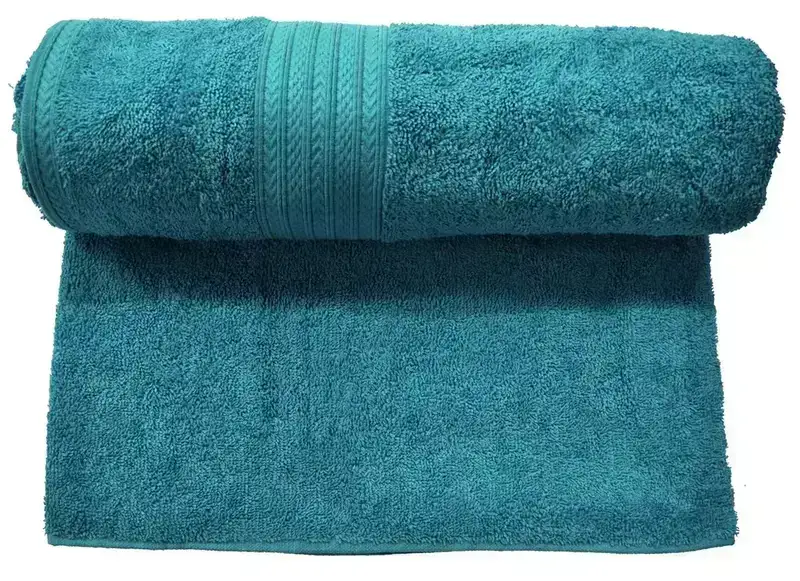 Bombay Dyeing Tulip ink blue bath towel, 75x150cm, 100% cotton, 450GSM. Large size towel for men and women.